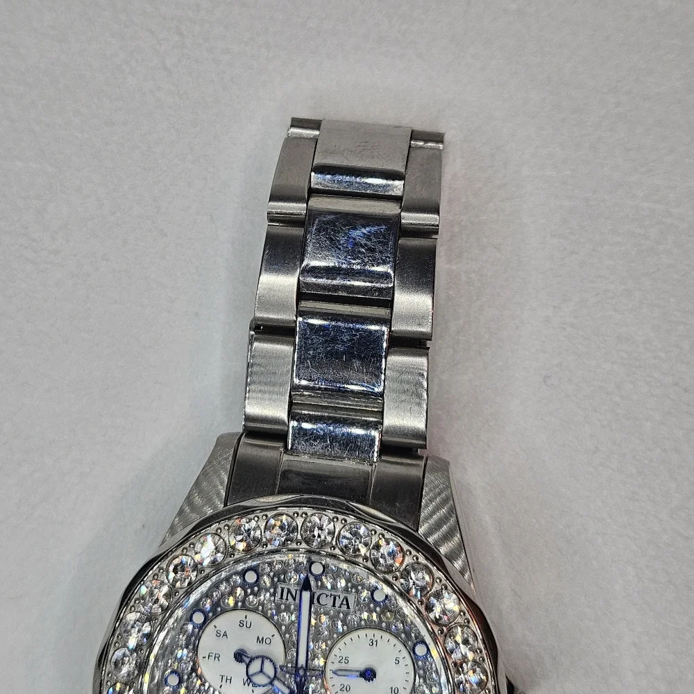 Invicta Angel Lady 28457 Crystals Silver MOP 38 mm Steel Quartz Women's Watch